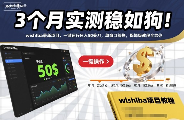 3个月实测稳如狗！wishlba最新项目，一键运行日入50美刀，单窗口躺挣，保姆级教程全给你【揭秘】|HOOK协议网