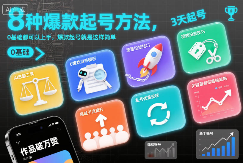 8种爆款起号方法，0基础都可以上手，爆款起号就是这样简单|HOOK协议网
