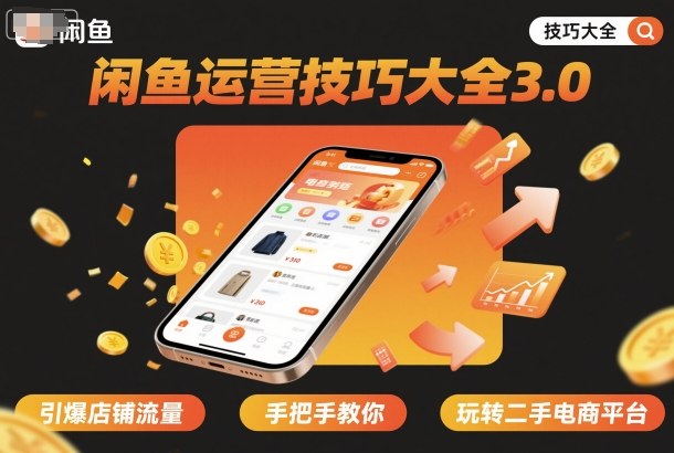 闲鱼运营技巧大全3.0，引爆店铺流量，手把手教你玩转二手电商平台|HOOK协议网