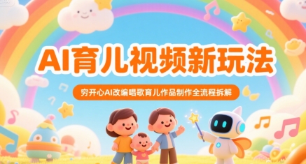 AI育儿视频新玩法，穷开心AI改编唱歌育儿作品制作全流程拆解|HOOK协议网