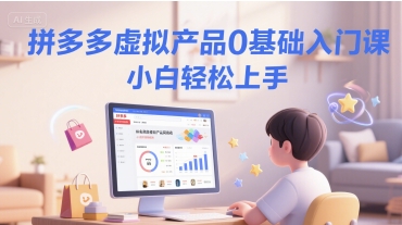 拼多多虚拟产品0基础入门课，小白轻松上手|HOOK协议网
