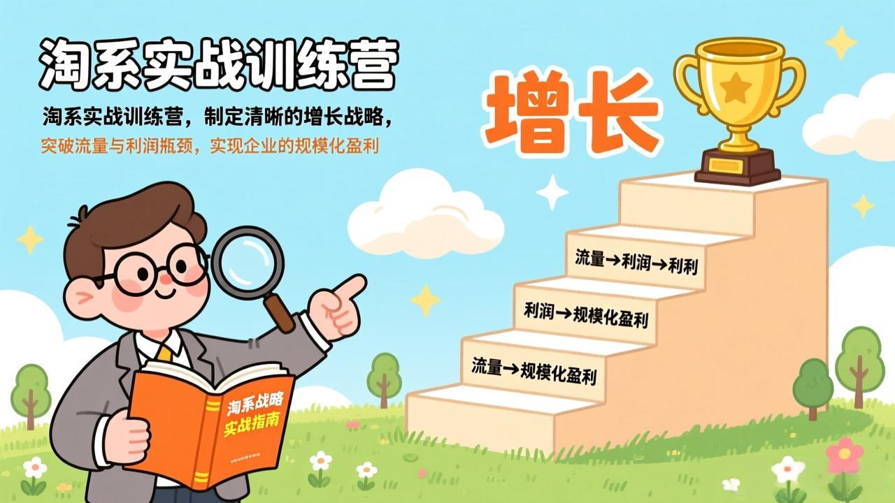 淘系实战训练营，制定清晰的增长战略，突破流量与利润瓶颈，实现企业的规模化盈利|协议软件打粉软件