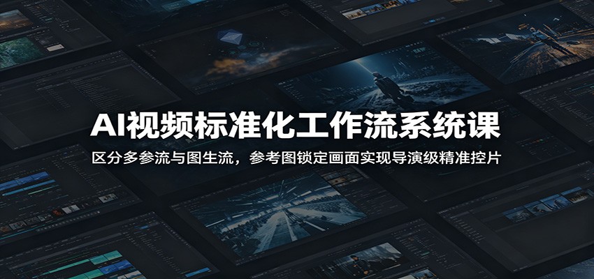 AI视频标准化工作流系统课：区分多参流与图生流，参考图锁定画面实现导演级精准控片|一人科技OPC聚合软件