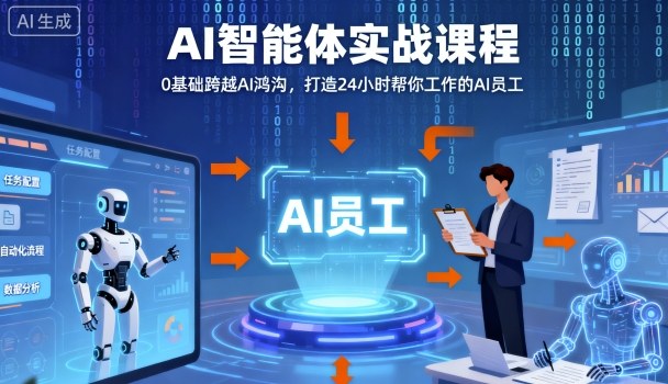 Ai智能体实战课程，0基础跨越Ai鸿沟，打造24小时帮你工作的Ai员工，打破常规，以实战定义Ai|HOOK协议网