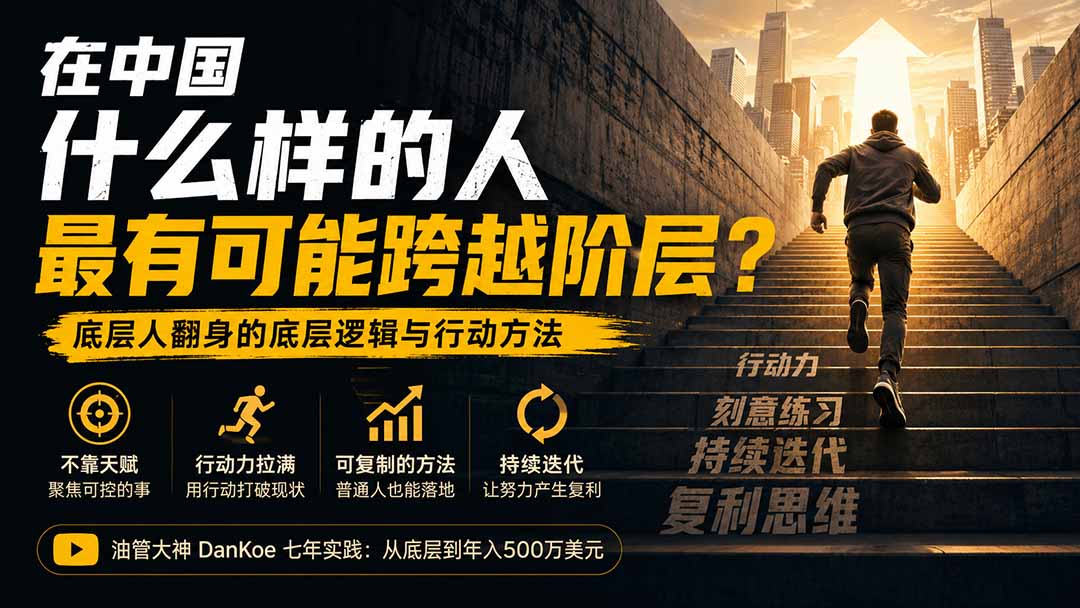 付费文章：在中国什么样的人最有可能跨越阶层？底层人翻身的方法！|一人科技OPC聚合软件