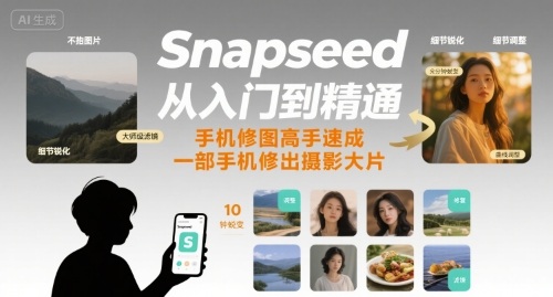 Snapseed从入门到精通，手机修图高手速成，一部手机就能修出摄影大片|HOOK协议网