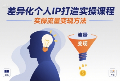 差异化个人IP打造实操课程，实操流量变现方法|HOOK协议网