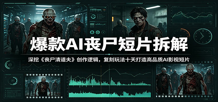 爆款AI丧尸短片拆解：深挖《丧尸清道夫》创作逻辑，复刻玩法快速打造高品质AI影视短片|一人科技公司导航