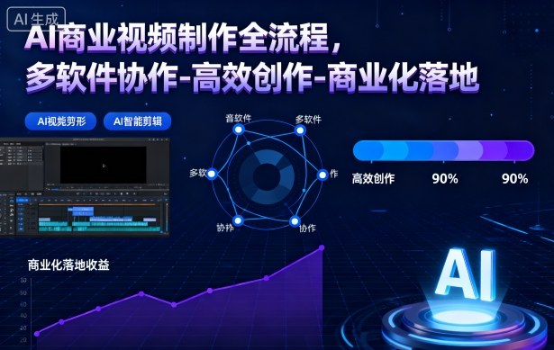 AI商业视频制作全流程，多软件协作-高效创作-商业化落地|HOOK协议网