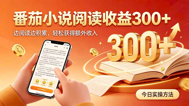 全自动番茄挂机玩法，日入300+边阅读边积累，轻松获得额外收入|一人科技OPC聚合软件