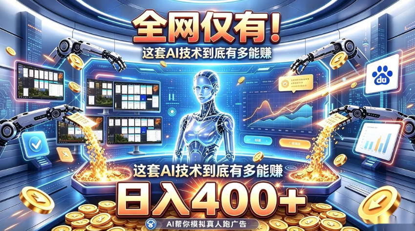 全网仅有！这套AI技术到底有多能賺，日入400+，无需人工干预，实现真正被动变现【揭秘】|一人科技OPC聚合软件