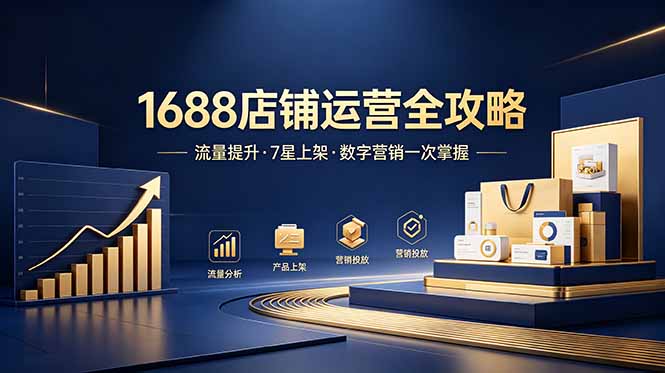 1688店铺没流量？产品上架不到7星？数字营销不会投？全套运营技能一次学(更新6月|一人科技公司导航