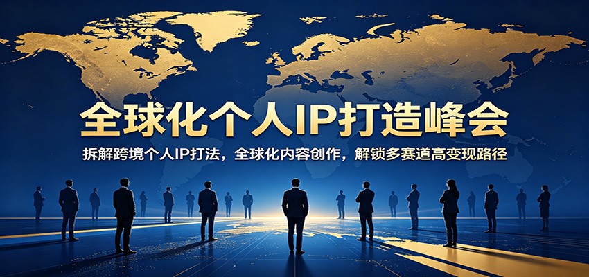 全球化个人IP打造峰会：拆解跨境个人IP打法，全球化内容创作，解锁多赛道高变现路径|协议软件打粉软件