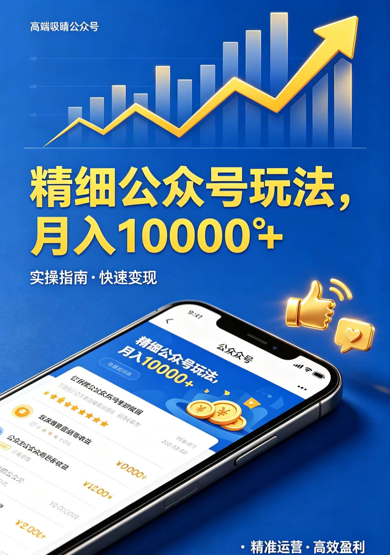 精细公众号玩法，月入10000+，实操指南，快速变现|一人科技公司导航