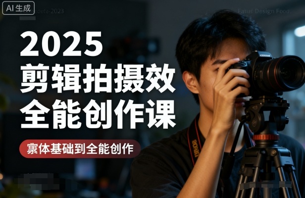 2025剪辑拍摄特效全能创作课，零基础到全能创作|HOOK协议网