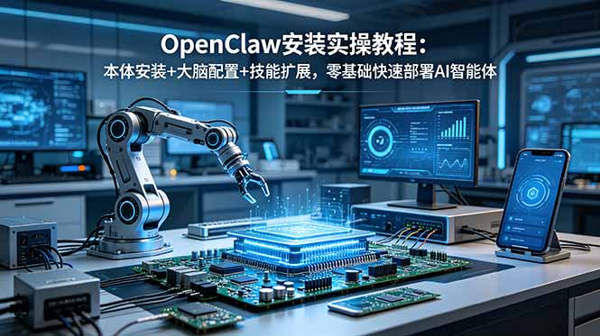 OpenClaw安装实操教程：本体安装+大脑配置+技能扩展，零基础快速部署AI智能体|一人科技公司导航