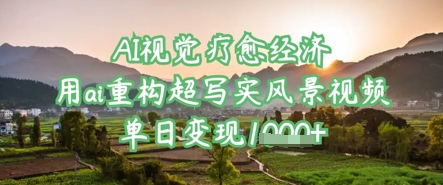 AI视觉疗愈经济：用ai重构超写实风景视频，单日变现多张|HOOK协议网