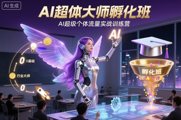 AI超体大师孵化班，AI超级个体流量实战训练营|HOOK协议网
