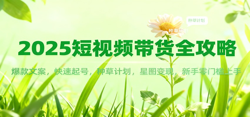 2025短视频带货全攻略：爆款文案，快速起号，种草计划，星图变现，新手零门槛上手|HOOK协议网