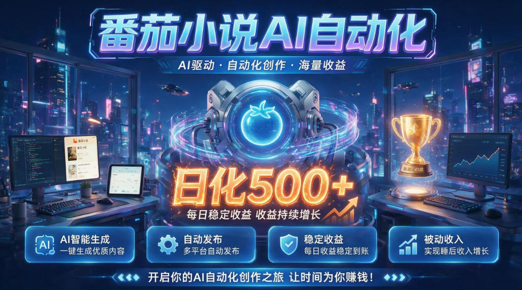 小白可做番茄AI，居家轻创业，每日稳赚500➕，普通人低门槛轻松线上增收【揭秘】|一人科技OPC聚合软件