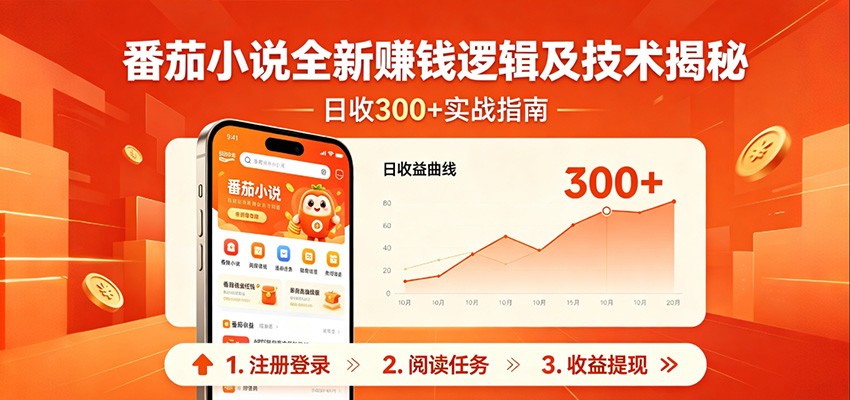 番茄小说全新赚钱逻辑及技术日收300+，小白新书皆可做！无脑赚就行了！|一人科技公司导航