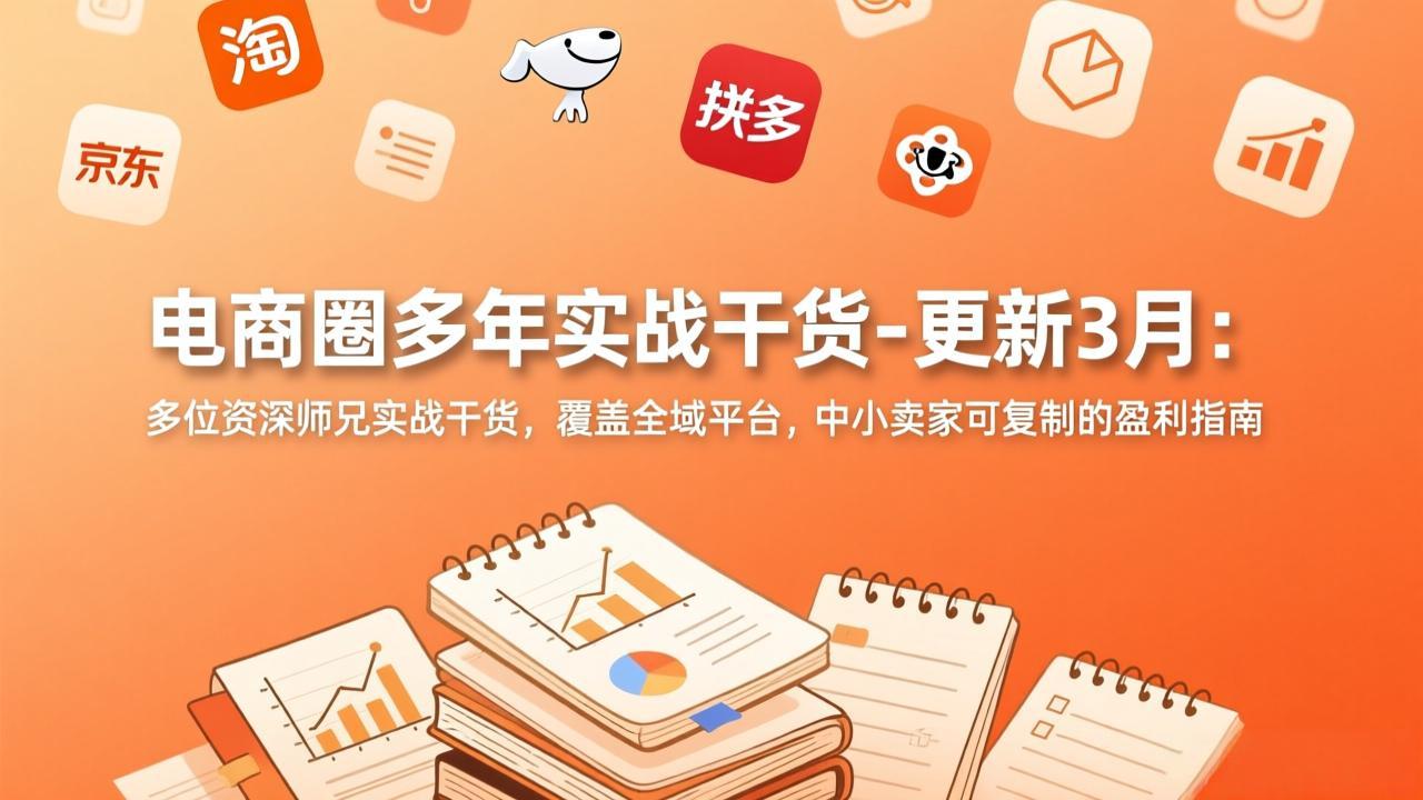 电商圈多年实战干货-更新3月：多位资深师兄实战干货，覆盖全域平台，中小卖家可复制的盈利指南|协议软件打粉软件