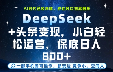 DeepSeek+头条变现，保姆级教学，小白轻松上手，日入8张+【揭秘】|HOOK协议网