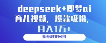 deepseek+即梦ai育儿视频，爆款吸粉，月入1w|HOOK协议网