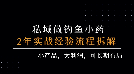 私域做钓鱼小药 每单利润3张+ 详细流程拆解|HOOK协议网