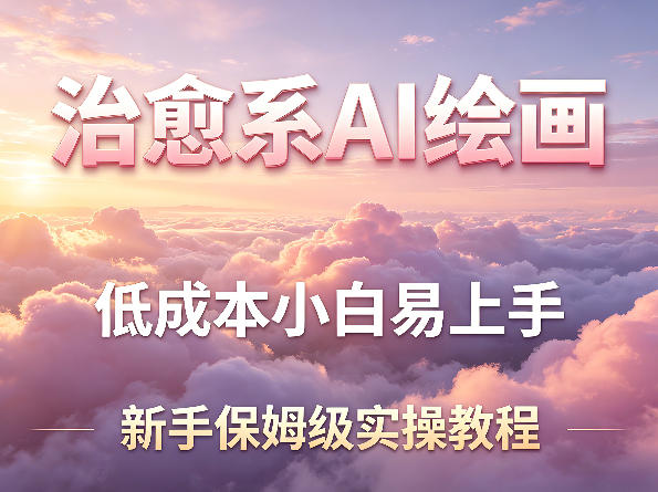 治愈系AI绘画提示词项目，低成本小白易上手，每天10分钟，新手保姆级实操教程|协议软件打粉软件