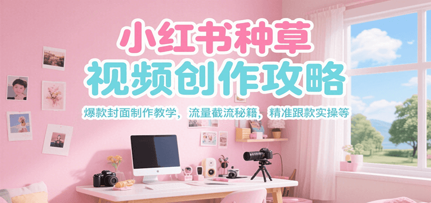 小红书种草视频创作攻略，爆款封面制作教学 ，流量截流秘籍 ，精准跟款实操等|HOOK协议网