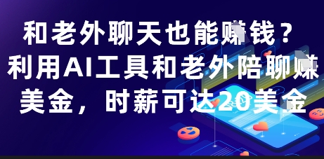 和老外聊天也能挣钱？利用AI工具和老外陪聊挣美金，时薪可达20刀|HOOK协议网