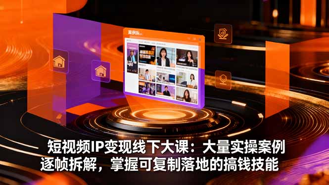 短视频IP变现线下大课：大量实操案例逐帧拆解，掌握可复制落地的搞钱技能|HOOK协议网