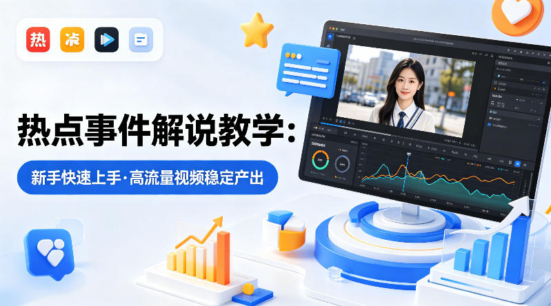 某大V的热点事件解说教学，新手也能快速上手，稳定产出高流量解说视频|协议软件打粉软件