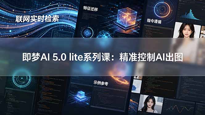 即梦AI 5.0 lite实战课：联网实时检索+特征迁移+指令遵循+示例参考，精准控制AI出图|一人科技公司导航