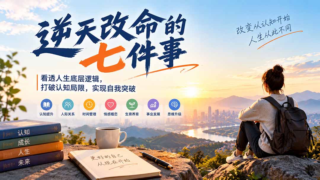 付费文章：逆天改命的七件事，看透人生底层逻辑，打破认知局限，实现自我突破|一人科技OPC聚合软件