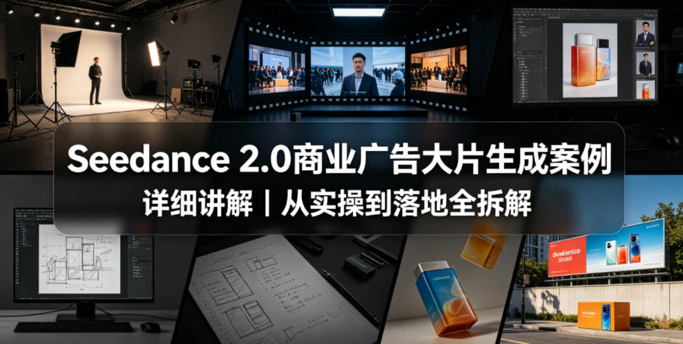 Seedance 2.0商业广告大片生成案例详细讲解｜从实操到落地全拆解|一人科技公司导航