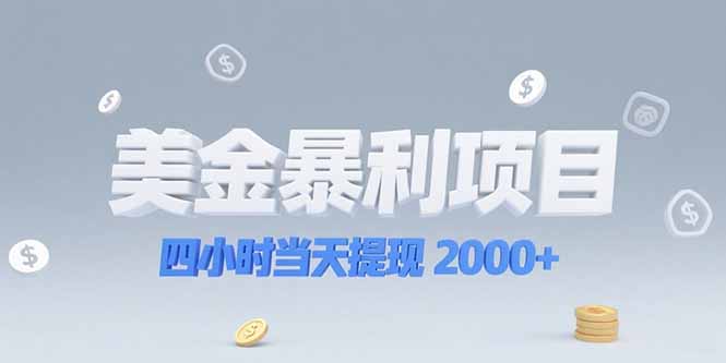 美金暴利项目，四小时当天提现 2000+机会留给会选赛道的人|HOOK协议网