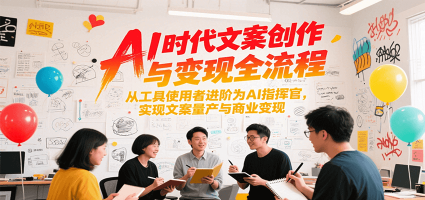 AI时代文案创作与变现全流程，从工具使用者进阶为AI指挥官，实现文案量产与商业变现|HOOK协议网