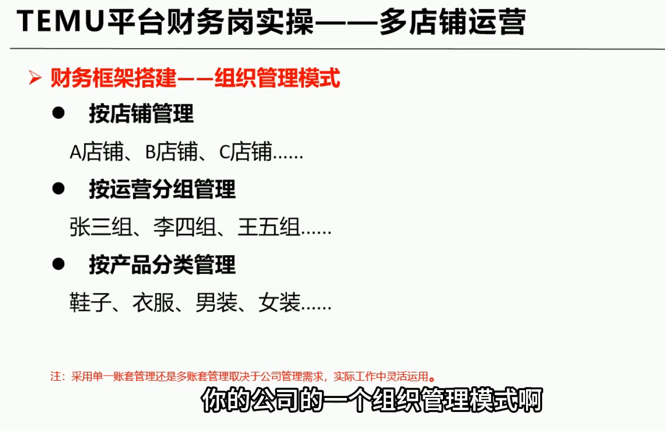 TEMU全盘账务实操课：账单导出、科目设置、利润核算|一人科技OPC聚合软件