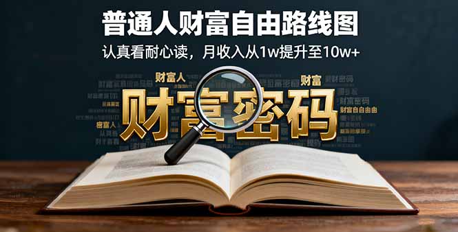 某付费文：普通人财富自由路线图，认真看耐心读，月收入从1w提升至10w+|HOOK协议网