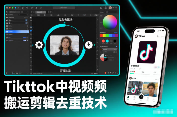Tiktok中视频纯搬运剪辑去重技术，外来技术，自行测试|HOOK协议网