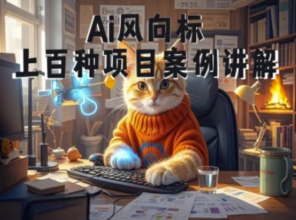 Ai风向标-附100种项目案例玩法-0基础小白到大神ai视频商业应用教学|HOOK协议网
