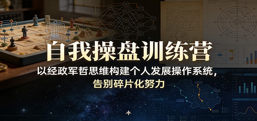 自我操盘训练营：以经政军哲思维构建个人发展操作系统，告别碎片化努力|协议软件打粉软件