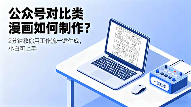 公众号对比类漫画如何制作？2分钟教你用工作流一键生成，小白可上手|HOOK协议网
