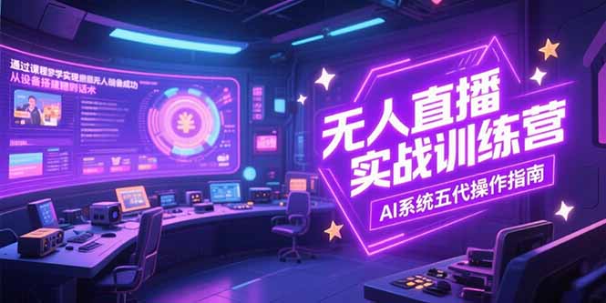 无人直播实操训练营，从设备搭建到话术，AI系统五代操作指南(7月更新|HOOK协议网