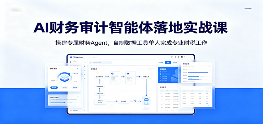 AI财务审计智能体落地实战课：搭建专属财务Agent，自制数据工具单人完成专业财税工作|一人科技OPC聚合软件