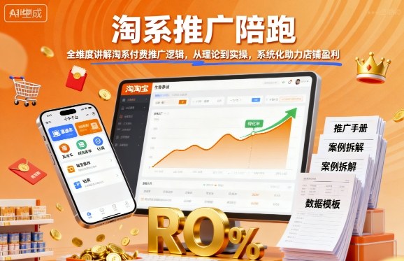 淘系推广陪跑，全维度讲解淘系付费推广逻辑，从理论到实操，系统化助力店铺盈利|HOOK协议网