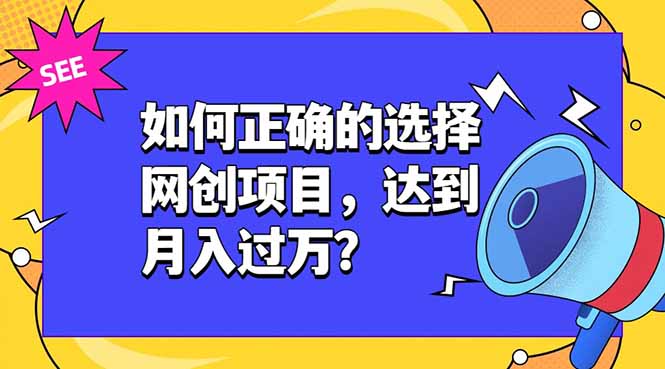 如何正确的选择网创项目，达到月入过万？，本课程教你正确选择项目。|一人科技OPC聚合软件
