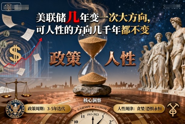 付费文章：美联储几年变一次大方向，可人性的方向几千年都不变|HOOK协议网